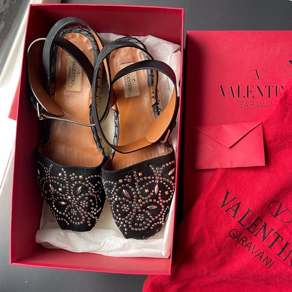 Inbox! Authentic VALENTINO GARAVANI studded butterfly suede espadrilles 9 - Picture 3 of 17